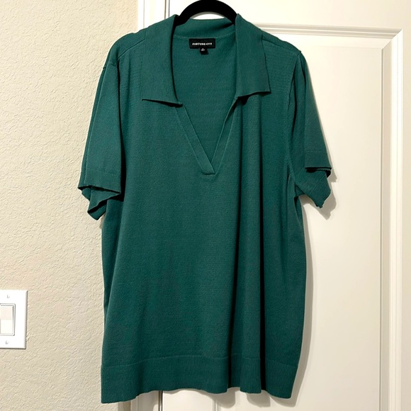 Short sleeved collared sweater - Picture 1 of 11